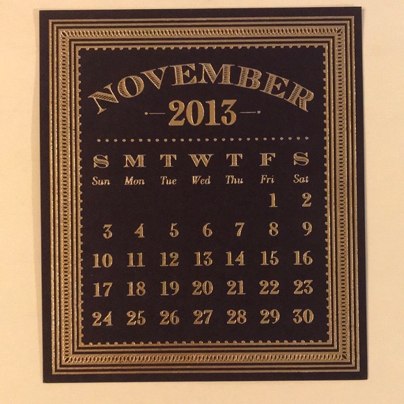 Paper Source 2013 Gold Foil Calendar - Picture 10 of 14